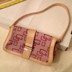 GUESS Purse in Pink & Beige w/ Snap Closure